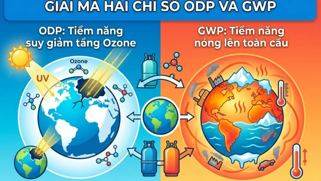 Giải Mã ODP Và GWP: Hai Chỉ Số Quyết Định Chi Phí Vận Hành Và Tương Lai Hệ Thống HVAC Công Nghiệp Của Bạn