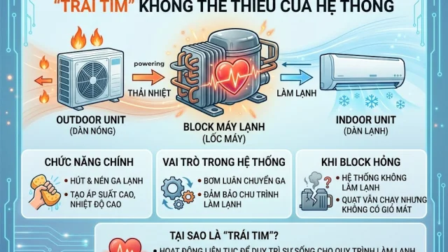 Block Máy Lạnh, Lốc Điều Hòa Là Gì? Cách Kiểm Tra Sống Hay Chết