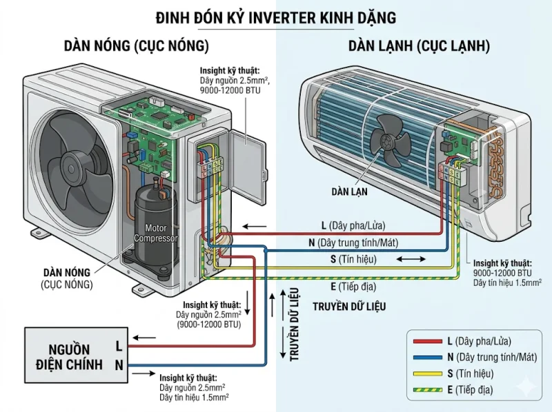 Hướng Dẫn Chi Tiết Sơ Đồ Đấu Dây Máy Lạnh Inverter Mới Nhất