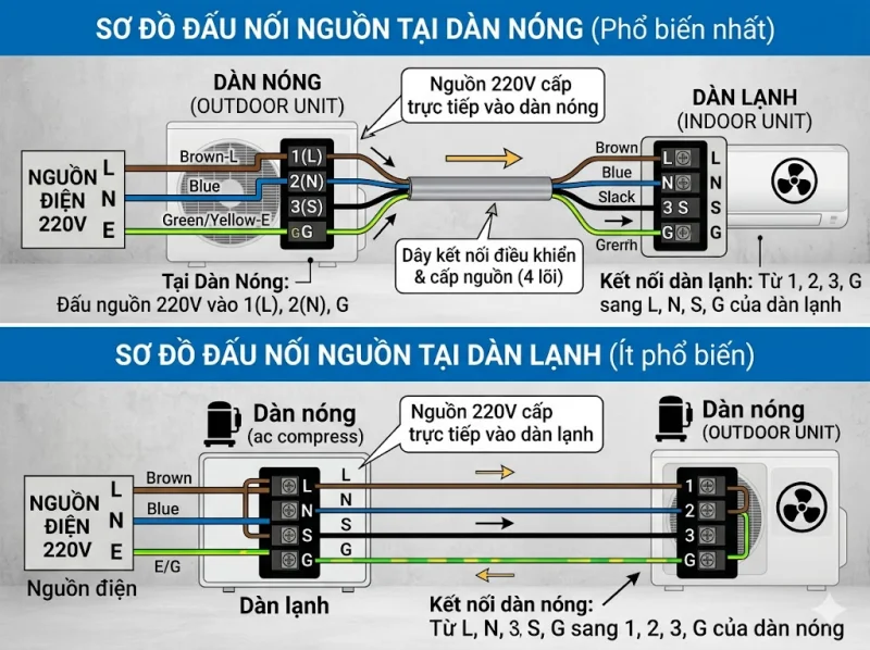 Hướng Dẫn Chi Tiết Sơ Đồ Đấu Dây Máy Lạnh Inverter Mới Nhất