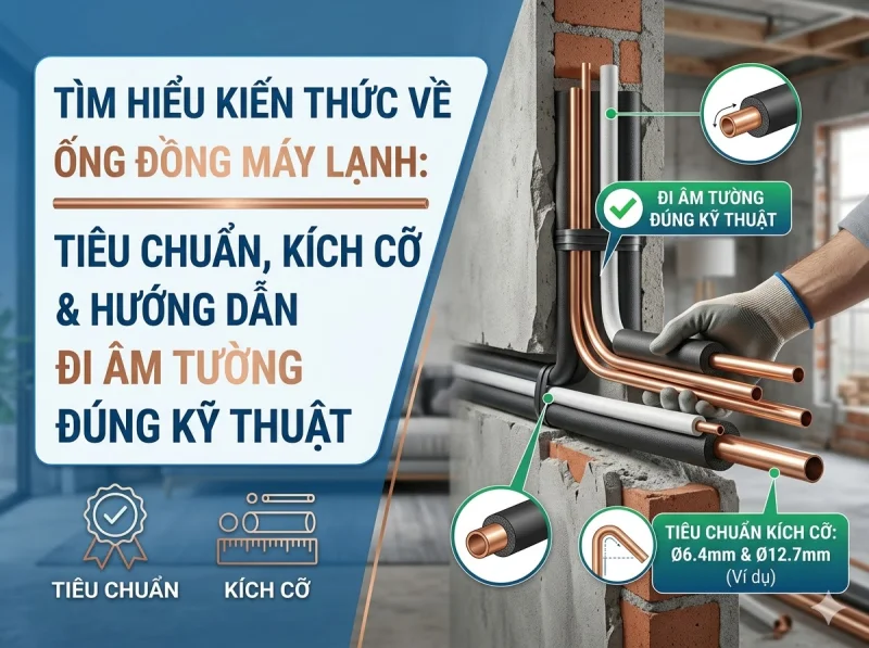 Tiêu Chuẩn & Kích Cỡ của Ống Đồng Máy Lạnh: Bí Quyết Đi Âm Tường Đúng Kỹ Thuật