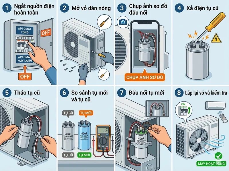 Cục K3 (Tụ Điện) Máy Lạnh Là Gì? Dấu Hiệu Hư Hỏng & Cách Tự Thay