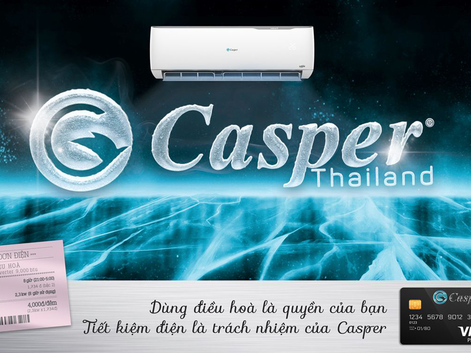 Hình ảnh cái banner quảng cáo của máy lạnh Casper down ở trên mạng về ấy mà.