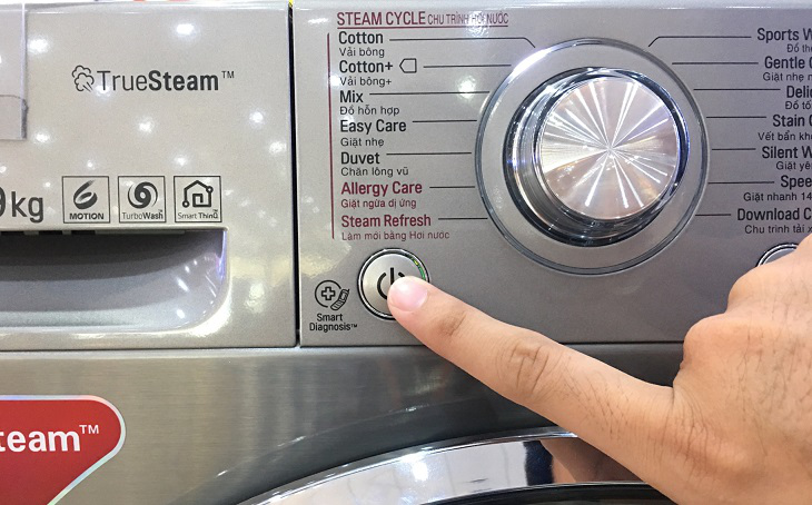Cách reset máy để khắc phục lỗi FE trên máy giặt LG